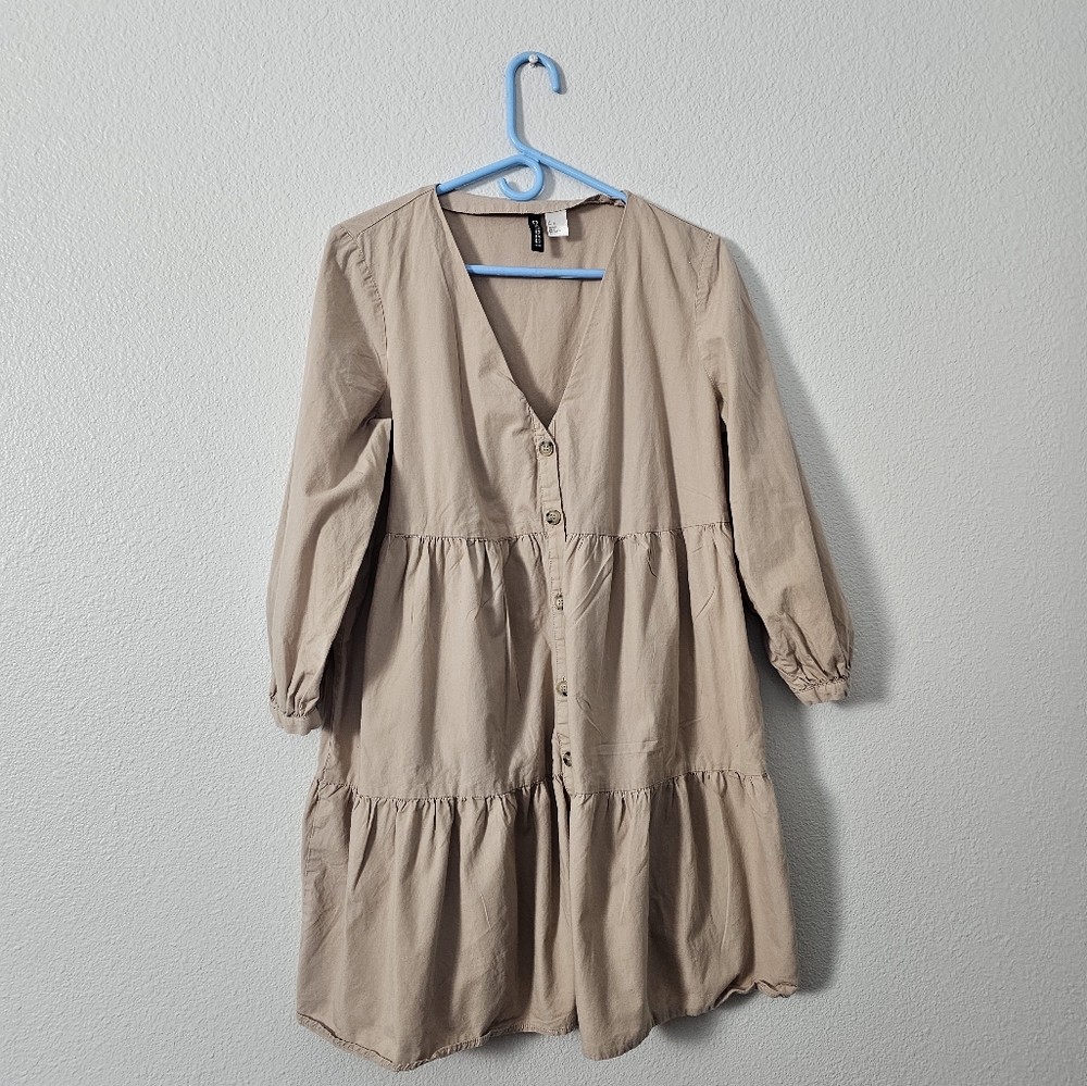 H&M Beige Midi Dress